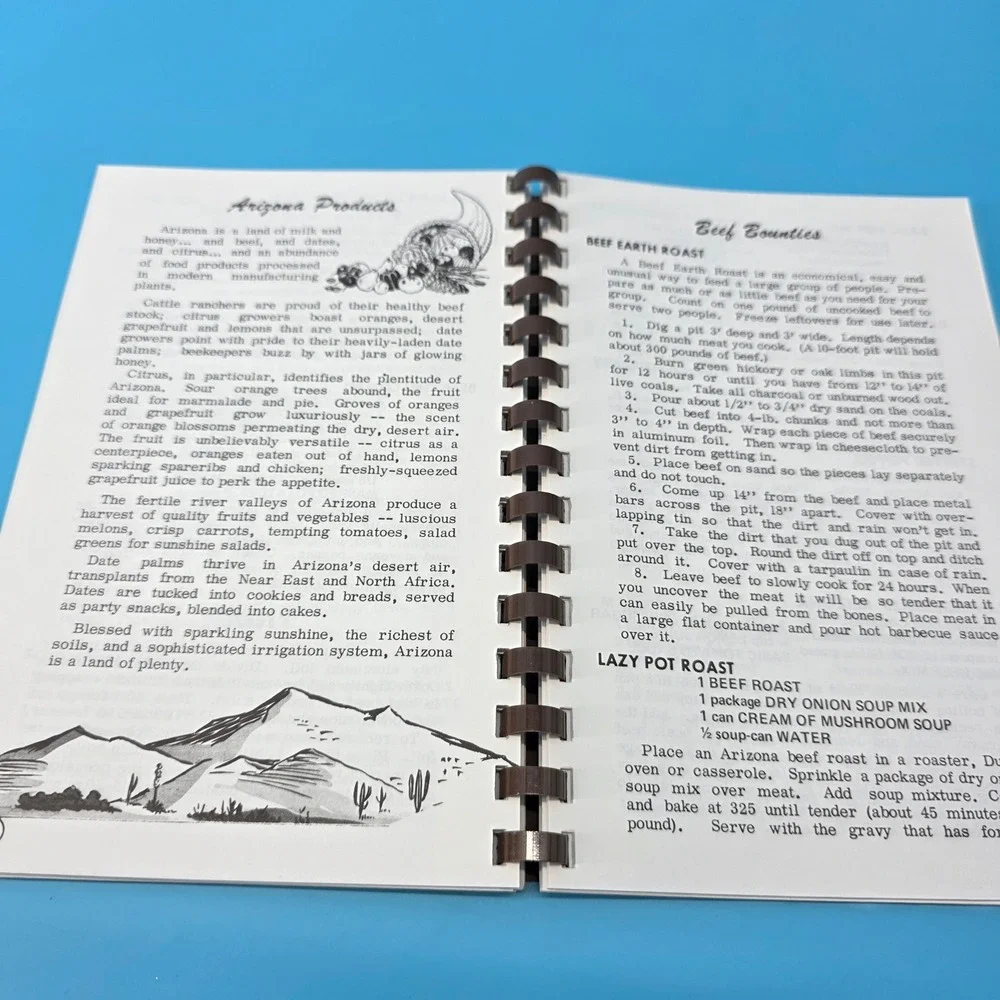 Arizona Cook Book Al Mildred Fischer 1983 Golden West Publishers‎ Vintage Spiral